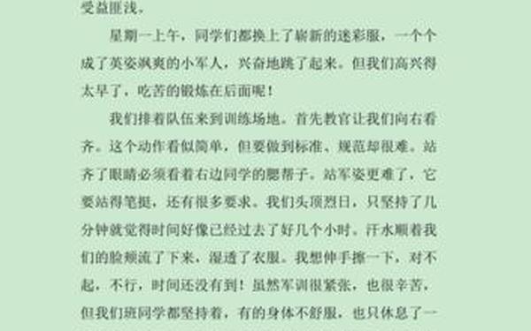 军训心得体会300字作文-军训感悟300字