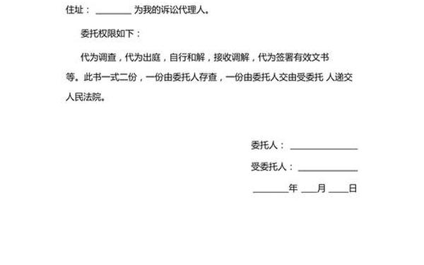 个人委托书(简单的个人委托书)