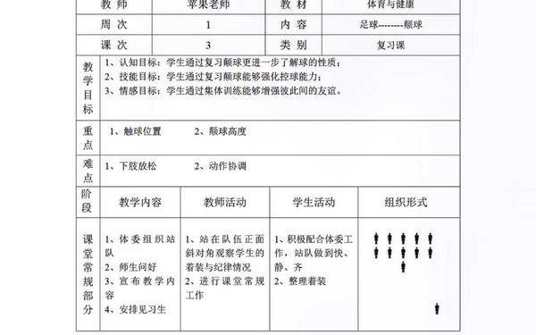 小学体育教学设计—小学体育教案电子版免费