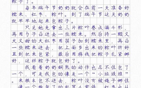 三年级端午节作文300字-三年级下册中华传统作文