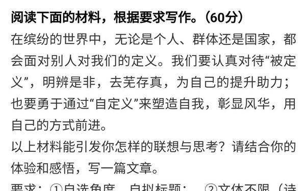 历年高考作文题目,议论文题目