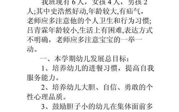 小班学期计划 小班学期教学工作计划