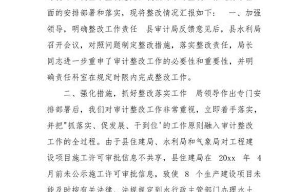 审计整改报告—审计整改报告格式范文模板