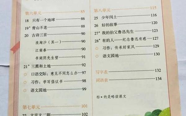 6年级上册语文书_六上册语文电子课本