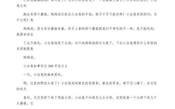 我最喜欢的小白兔 小白兔作文300字