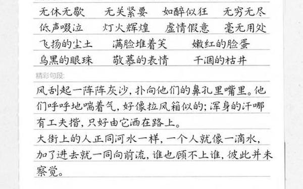 好词好句好段大全—十个好句一个好段摘抄