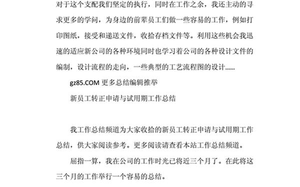 试用期转正工作总结简短、个人试用期转正工作总结范文