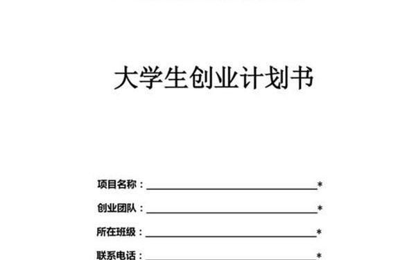 创业计划书模板大学生、大学生创业计划书word文档 创业计划书模板大学生、大学生创业计划书word文档