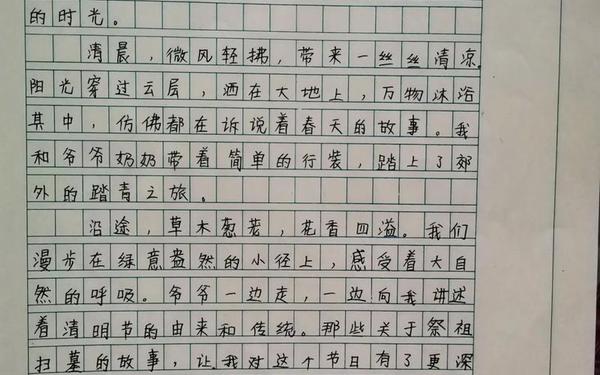 清明节作文350字,清明节的场面怎么写100字