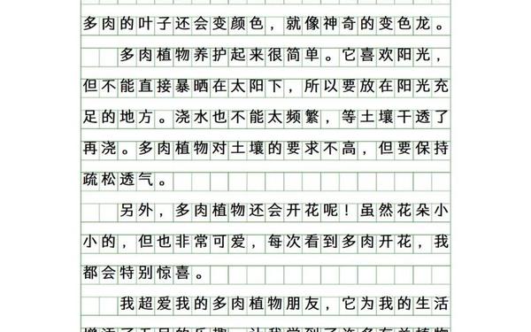 三年级作文植物100字—三年级描写植物的优秀作文