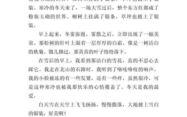 寒假日记400字大全-冬日日记100字