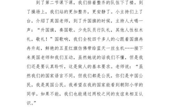 升国旗作文(升旗仪式作文(二))