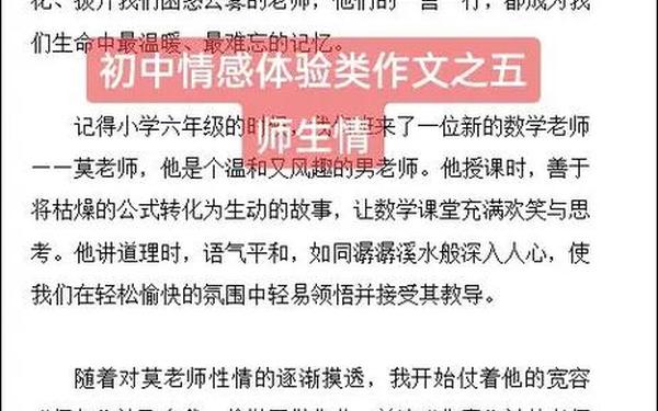 关于师生情的作文_师生情作文800字初三