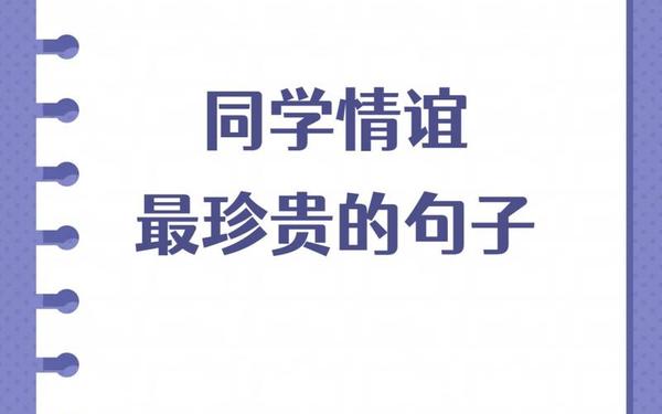 同学情短句八个字,最纯同学情的金句