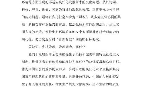 提升乡村治理水平研讨发言材料、如何提升农村治理水平