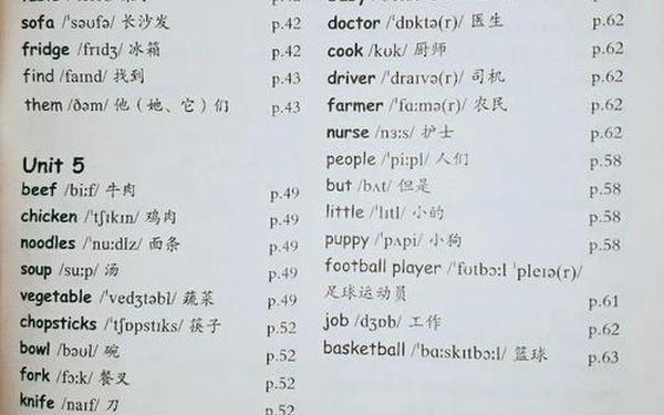 四年级上册英语单词表_四年级下册英语学霸电子版