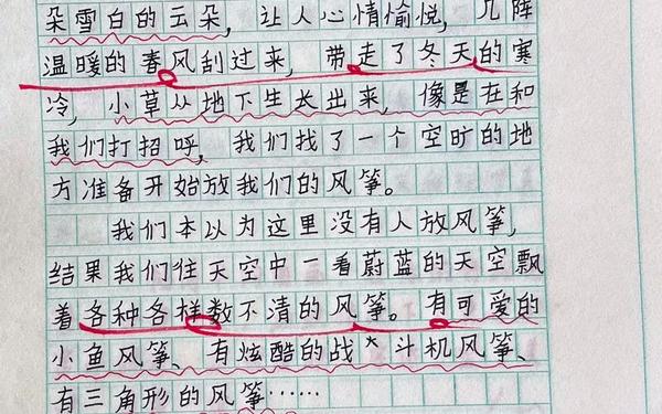 放风筝作文300字三年级(看图片写一写放风筝作文300字)
