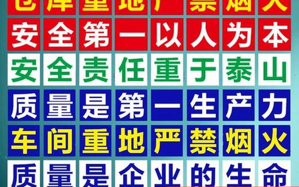 安全生产标语大全,车间安全生产标识标牌