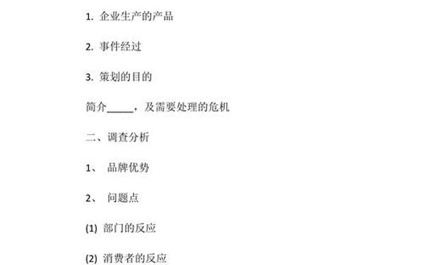 公关策划书模板,公关策划书案例