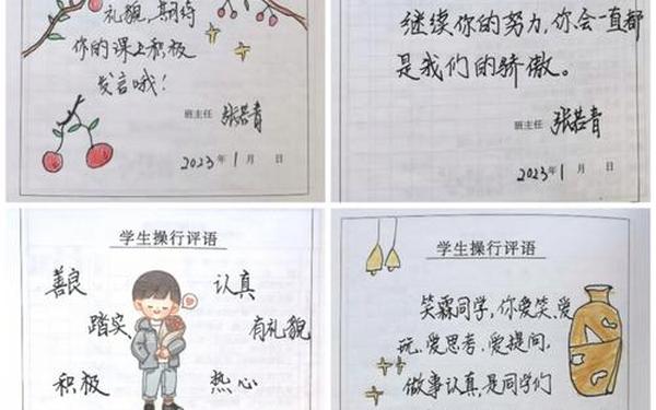 二年级小学生评语;二年级简短自我评价