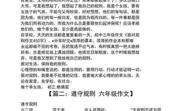关于规则的作文(以规则为主题的议论文)
