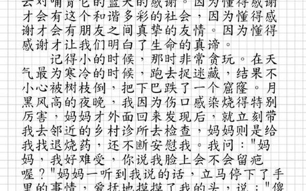 感谢生活作文-以感谢为话题写一篇作文600字
