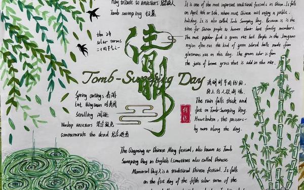 春节英语手抄报-清明节英语手抄报 一等奖
