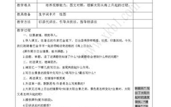 海上日出教学反思_海上日出评课优缺点及建议