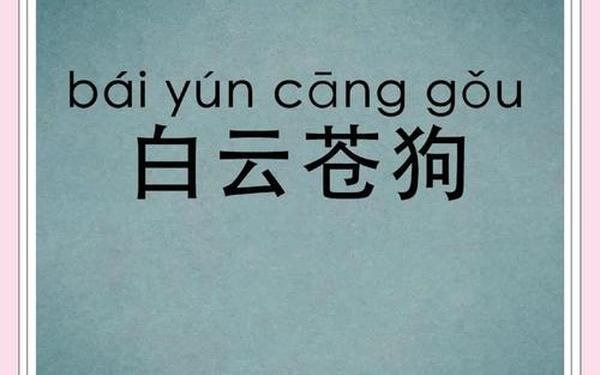 带有成语的诗句,白云苍狗的诗句